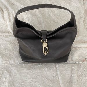 🤎 Dooney Pebble Grain Leather Dooney Logo Lock Bag